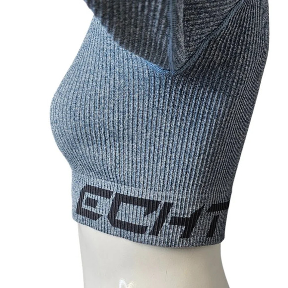 ECHT Arise Comfort Long  Sleeve Ribbed Crop Top Size Medium - Picture 3 of 6